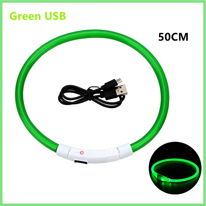 Coleira Luminosa Recarregável USB para Pets — NightGlow LED