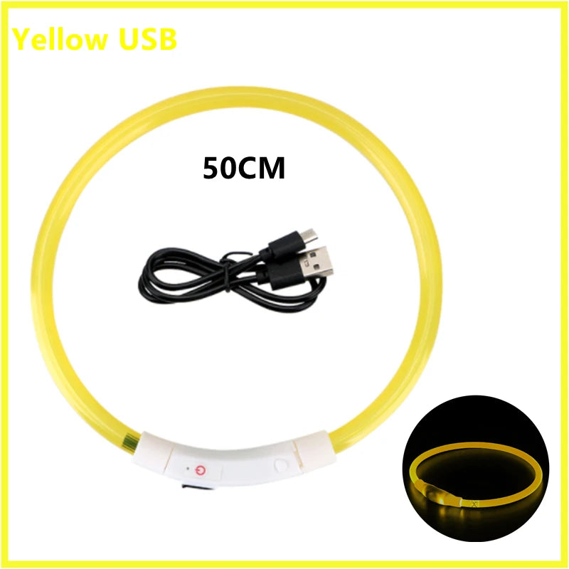 Coleira Luminosa Recarregável USB para Pets — NightGlow LED