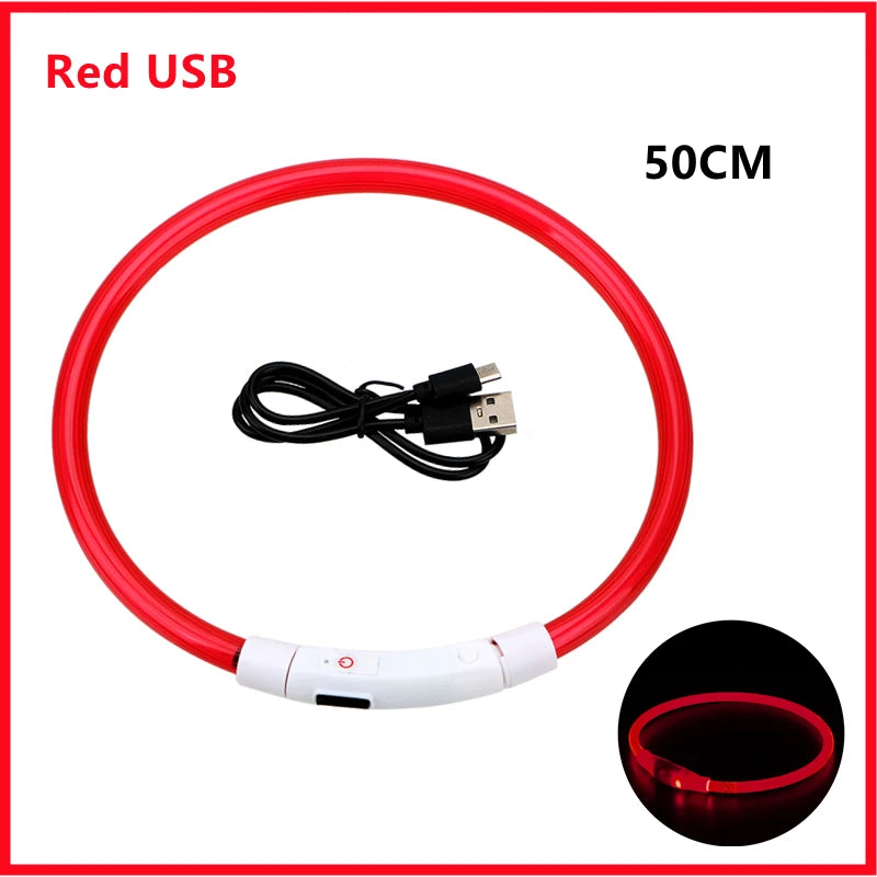 Coleira Luminosa Recarregável USB para Pets — NightGlow LED