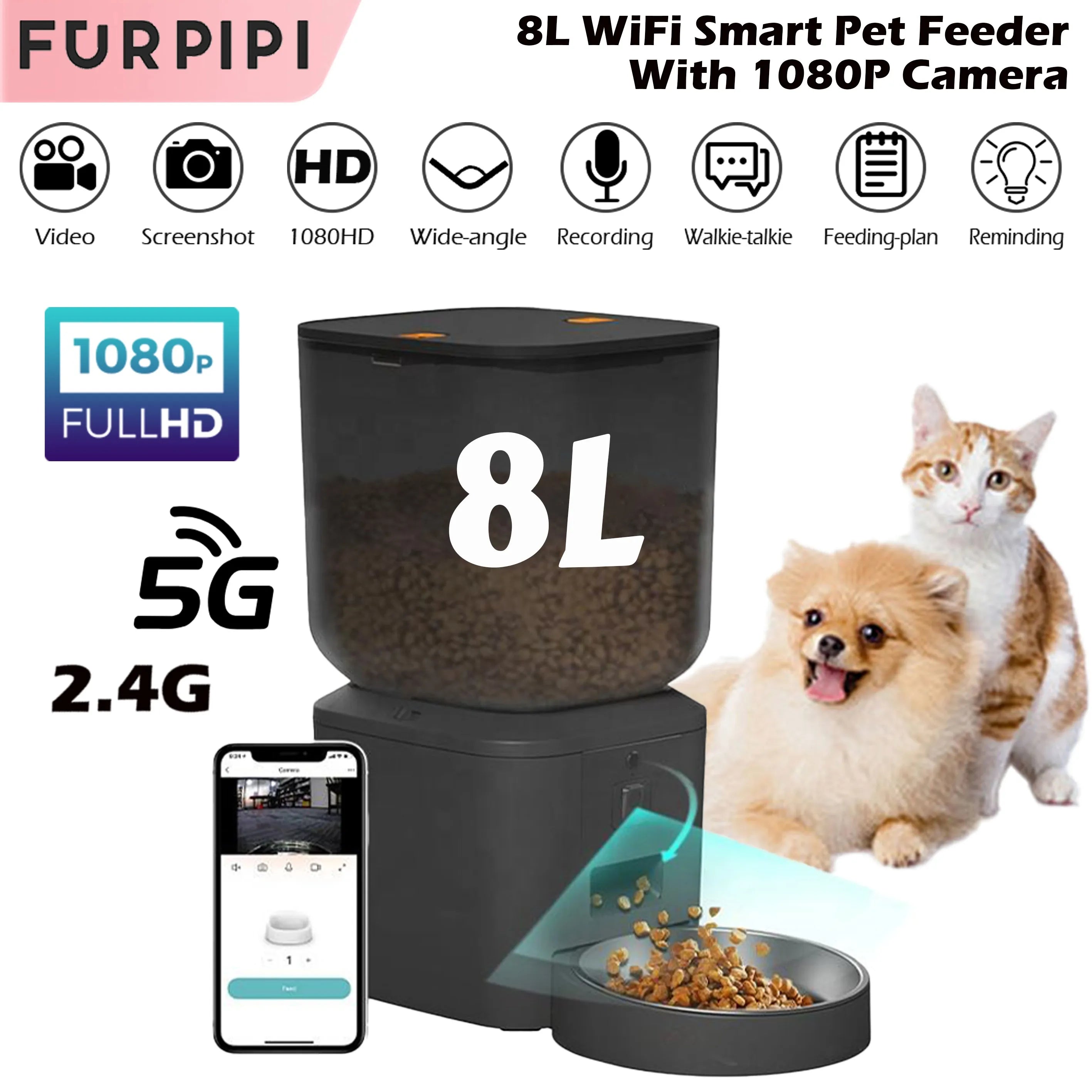 Alimentador Automático Inteligente com Câmera HD — SmartFeeder 8L