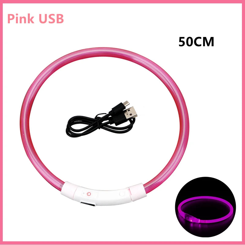 Coleira Luminosa Recarregável USB para Pets — NightGlow LED