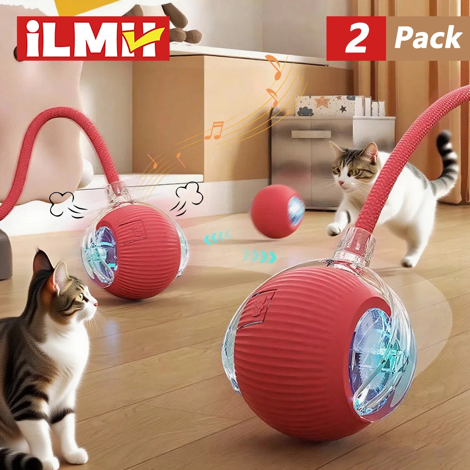 Bolinha Interativa Automática para Gatos — RollingPet Toy