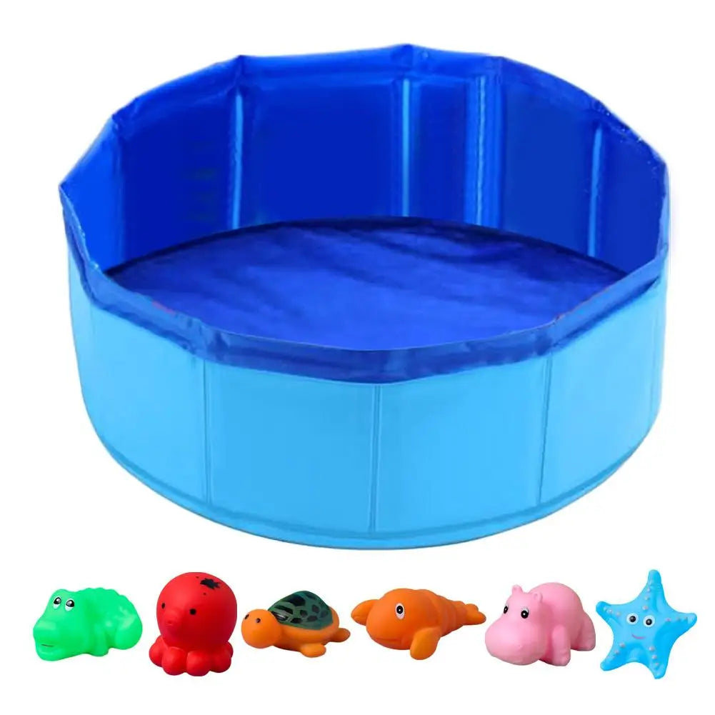 Banheira Dobrável com Brinquedo Peixe para Pets — SplashPet