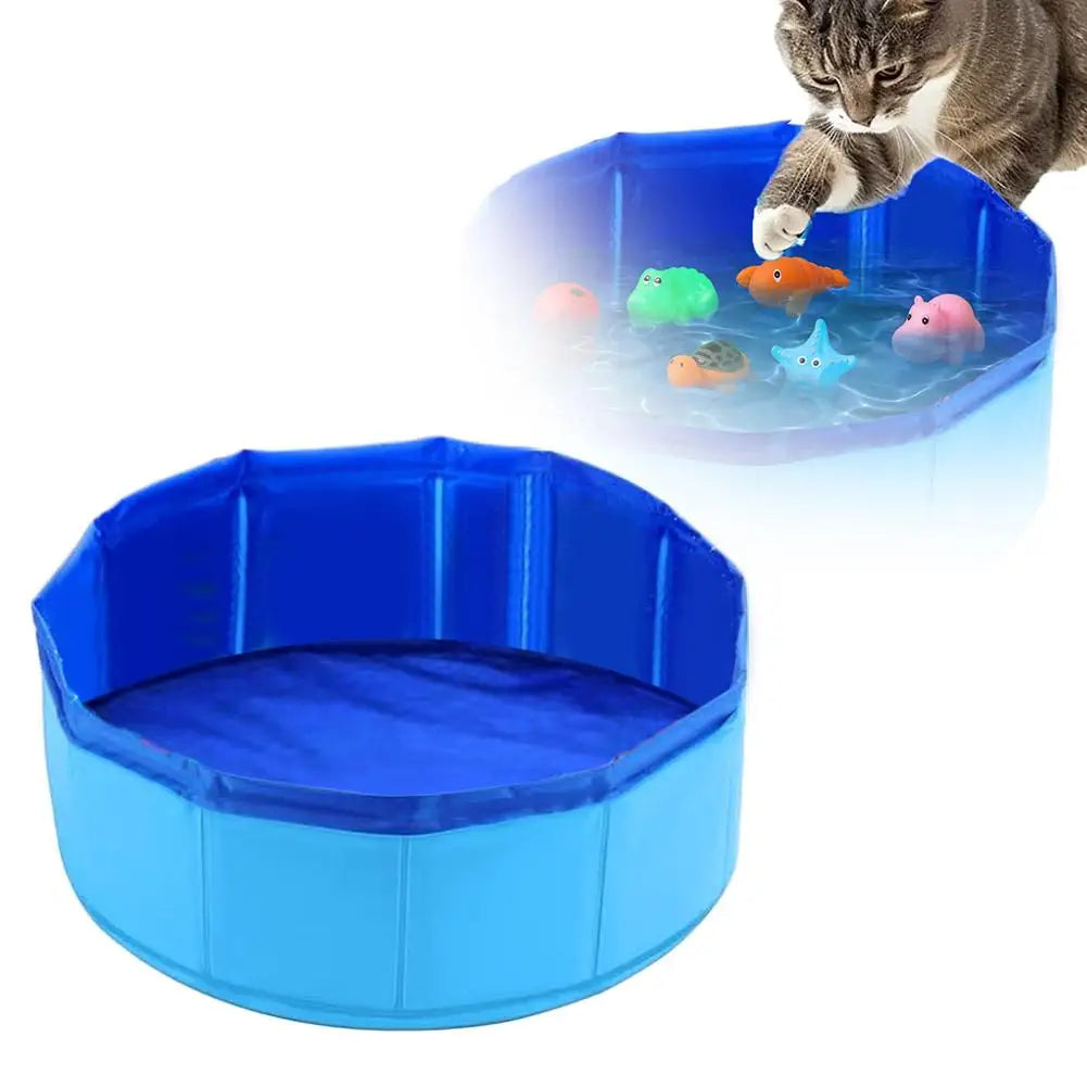 Banheira Dobrável com Brinquedo Peixe para Pets — SplashPet