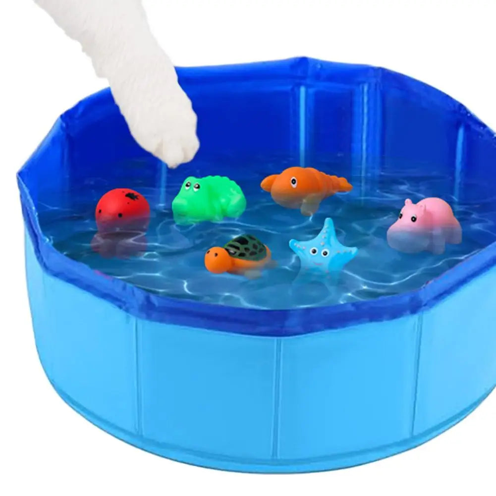 Banheira Dobrável com Brinquedo Peixe para Pets — SplashPet
